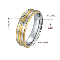 New Stylish Golden Stripes Steel Finger Ring