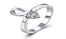 Floating Charms Cubic Zirconia Silver Plated Engagement Ring(7)