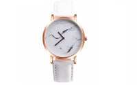 Marble Surface Print PU Leather Watch for Women - sparklingselections