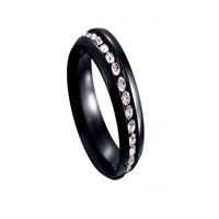 Never Fade Titanium Steel Crystal Band Ring (6,7,8) - sparklingselections