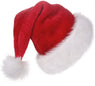 Christmas Santa Hat for adults Red Velvet Smooth Comfort Fur Double Liner