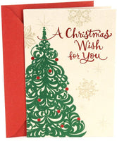 Beautiful Christmas Card Christmas Tree Warm Wish - sparklingselections