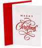 Adorable Christmas Card Red Script Merry Christmas Wishes