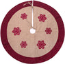 Christmas Tree Skirt, Tree Decorations Skirts Holiday Ornaments With Red Edge