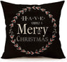 Cotton Linen Pillow Case Decorative Cushion Cover Pillowcase Merry Christmas