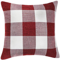 Red White Christmas Buffalo Checkers Plaids Pillow Cover Cushion Decoration - sparklingselections