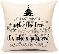 Christmas Funny Quote Farmhouse Throw Pillow Cover Cushion Case for Sofa Couch - sparklingselections