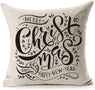 Happy Christmas Pillow Covers Christmas and New Year Gifts Cotton Linen