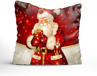 Pillow Case Santa Claus Taking Gift Box Decorative Pillow Covers Creative - sparklingselections