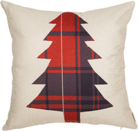 Christmas Tree, Buffalo Plaid, Home Decorative Throw Pillow Cushion Cover - sparklingselections