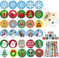 Christmas Sticker Rolls Scrapbook Stickers  Party Favors, School Classroom Prizes. - sparklingselections