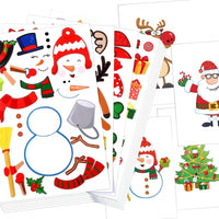 Christmas Party Games Mix and Match Stickers for Kids Christmas Theme Party - sparklingselections