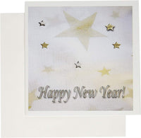 3D Rose Gold and Silver Happy New Years Sweet Gesture Greeting Cards, - sparklingselections