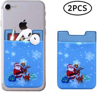 Christmas Card Holder Stick on Phone Wallet for iPhone,LG,and All Smart Phones - sparklingselections