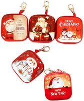 Cute Santa Claus Candy Coin Purse with Zip Children Pocket Small Money Wallet - sparklingselections