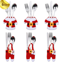 Christmas Silverware Holders Xmas Cutlery Holder Ornaments Party Decorations - sparklingselections