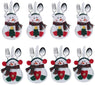 Christmas Tableware Holders Set, White Snowman Knife and Fork Bags For Home Decoration Gifts