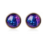 New Stylish Space Glass Dome Cabochon Earrings