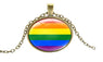 Lgbt Pride With Rainbow Love Pendant Necklace