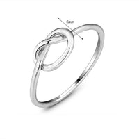 New Fashion Sterling Silver Knot Ring - sparklingselections