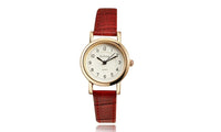 Elegant Rose Gold Leather Women's Watch - sparklingselections