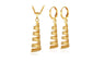 Fashion Scroll Pendant Necklace & Drop Earring Jewelry Set