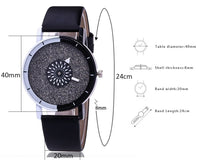 new fashion  Unique Dial Design Leather Wristwatches