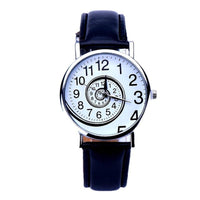 New Swirl Pattern Leather Analog Wrist Watch - sparklingselections