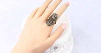 Unique Vintage Wedding Ring Turkey Crystal Jewelry Big Size Womens Rings - sparklingselections