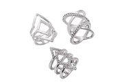 Multilayer Geometric Ring Crystal  Rings For Women - sparklingselections