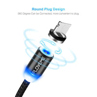Magnetic Cable 1m Braided Mobile LED Type C Micro USB Magnet Charger Cable for Samsung Apple iPhone X 7 8 6 10 Xs Max XR - sparklingselections