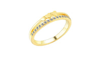 Gold Plated Cubic Zirconia Ring For Women - sparklingselections