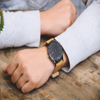 Men's Leather Business Quartz Watch - sparklingselections