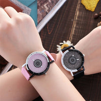 new fashion  Unique Dial Design Leather Wristwatches