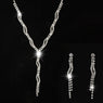 Women's Stylish Fashion Rhinestone Crystal Elegant Shinning Necklace Earrings Jewelry Sets For Wedding, Party, Occasions