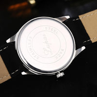 Men's Leather Business Quartz Watch - sparklingselections
