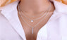 Multilayer Coin Tassels Lariat Bar Necklace For Women