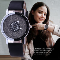 new fashion  Unique Dial Design Leather Wristwatches