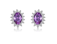 New Alexandrite Sapphire Stud Earrings Romantic Butterfly Artificial Earrings Jewelry Set - sparklingselections