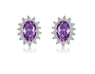 New Alexandrite Sapphire Stud Earrings Romantic Butterfly Artificial Earrings Jewelry Set