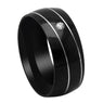 New Fashion Stainless Steel Black Color Wedding Rings
