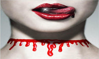 Halloween Punk Blood Drip Choker Necklace - sparklingselections