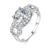 New Round 2 Carat White Color CZ Engagement Ring