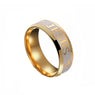 New Stylish Titanium Steel Gold-Color Jesus Cross Letter Ring