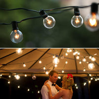 25Ft G40 Bulb Globe Patio String Lights With Clear Bulb Outdoor Patio Lights Christmas, Birthday, Wedding, Party, Decoration Beautiful Lights - sparklingselections