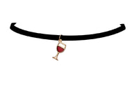 New Women's Fashion Velvet Leather Collar Torques Wine Chokers Necklace - sparklingselections