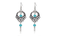 Women Blue Beads Dangle Beautiful Earrings - sparklingselections