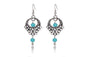 Women Blue Beads Dangle Beautiful Earrings