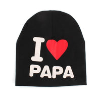 Baby Boy I LOVE PAPA Pattern Girl Cotton Warm Beanie Hats Caps - sparklingselections