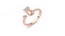 Lovely Cat Shape Clear Crystal Ring